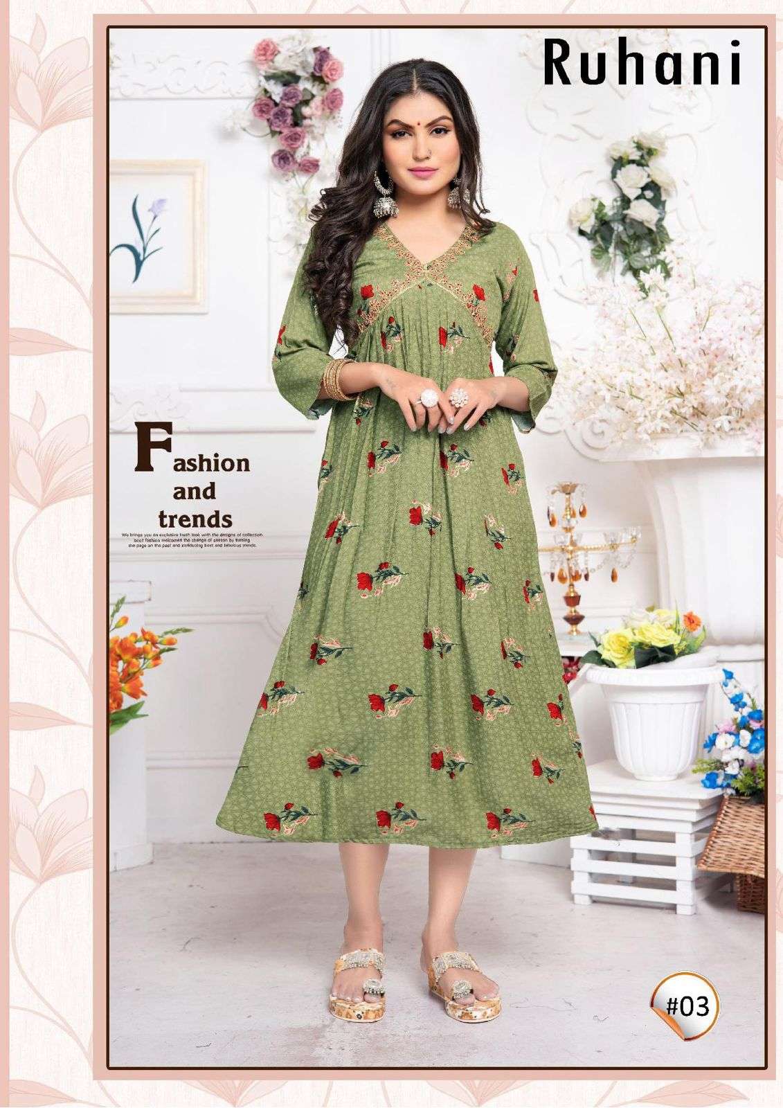 TRENDY RUHANI VOL.2 Alia Cut Kurti Wholesale catalog