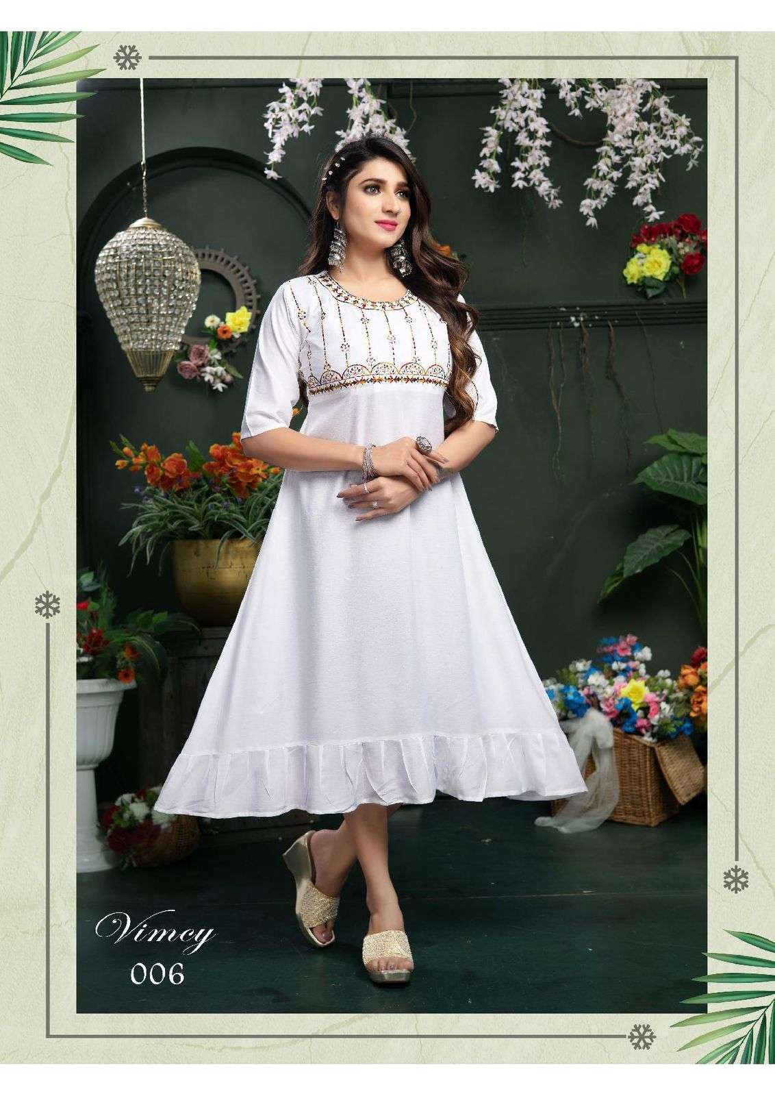 Trendy Vimcy Rayon Sequence Work Kurti Wholesale catalog