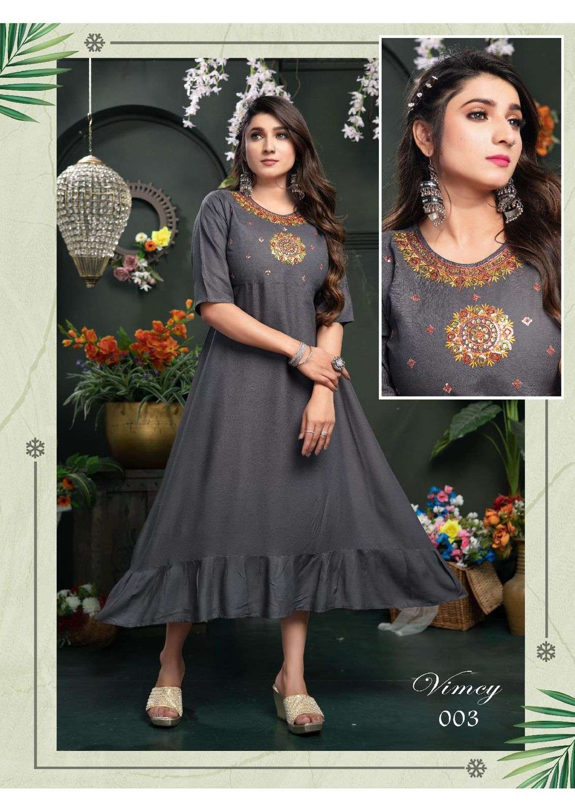 Trendy Vimcy Rayon Sequence Work Kurti Wholesale catalog