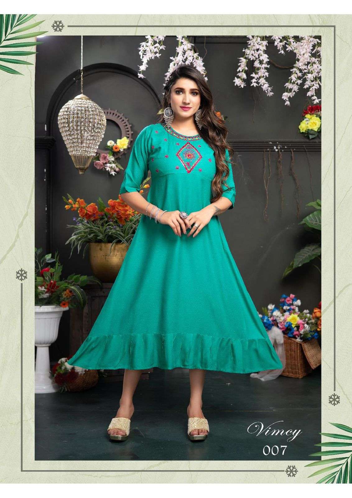 Trendy Vimcy Rayon Sequence Work Kurti Wholesale catalog