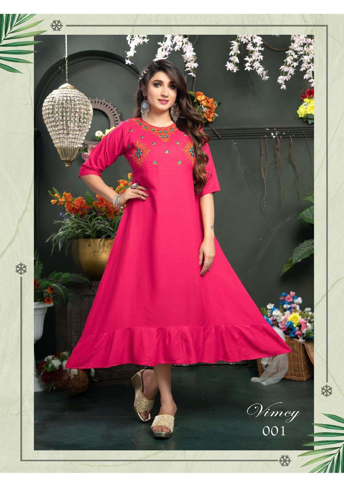 Trendy Vimcy Rayon Sequence Work Kurti Wholesale catalog