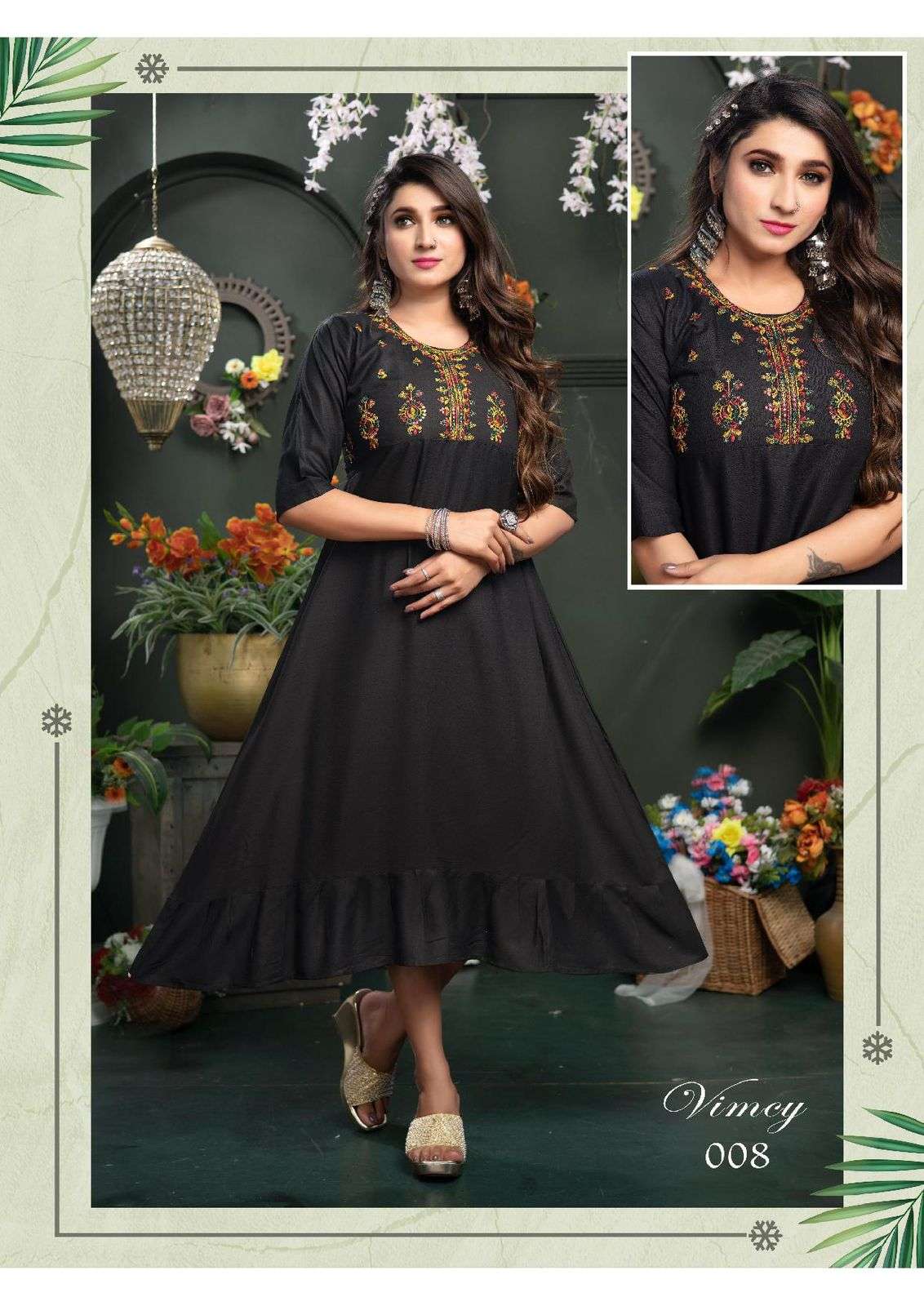 Trendy Vimcy Rayon Sequence Work Kurti Wholesale catalog