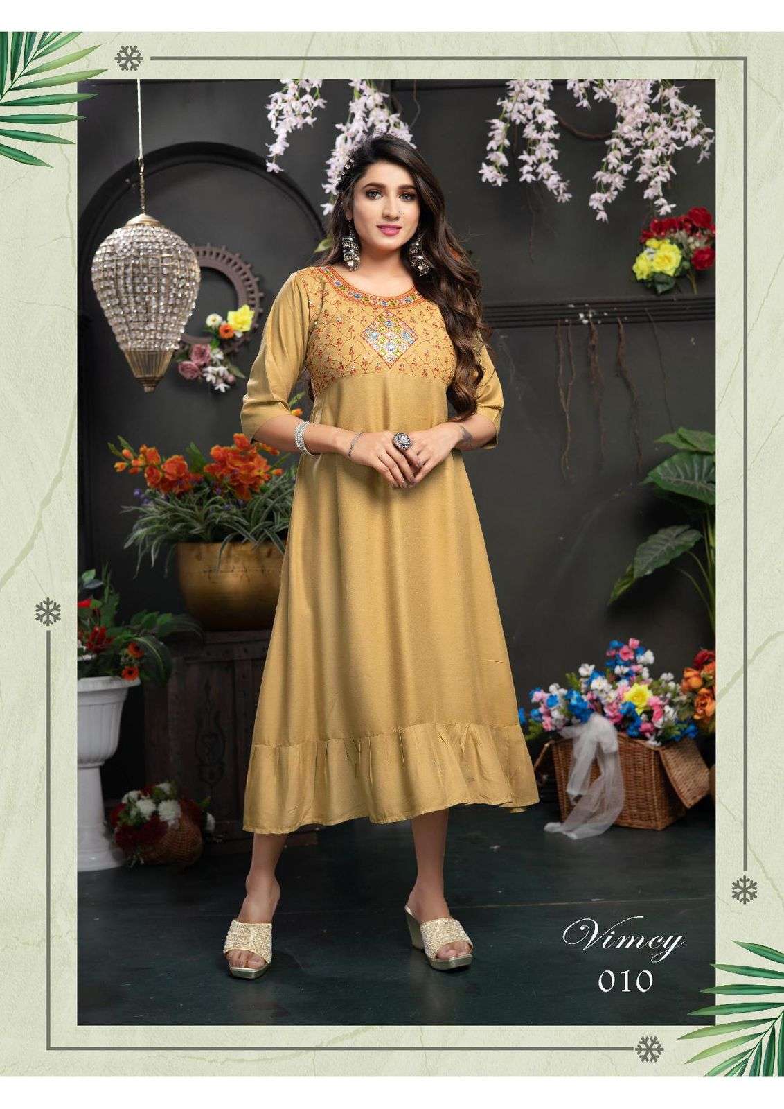 Trendy Vimcy Rayon Sequence Work Kurti Wholesale catalog