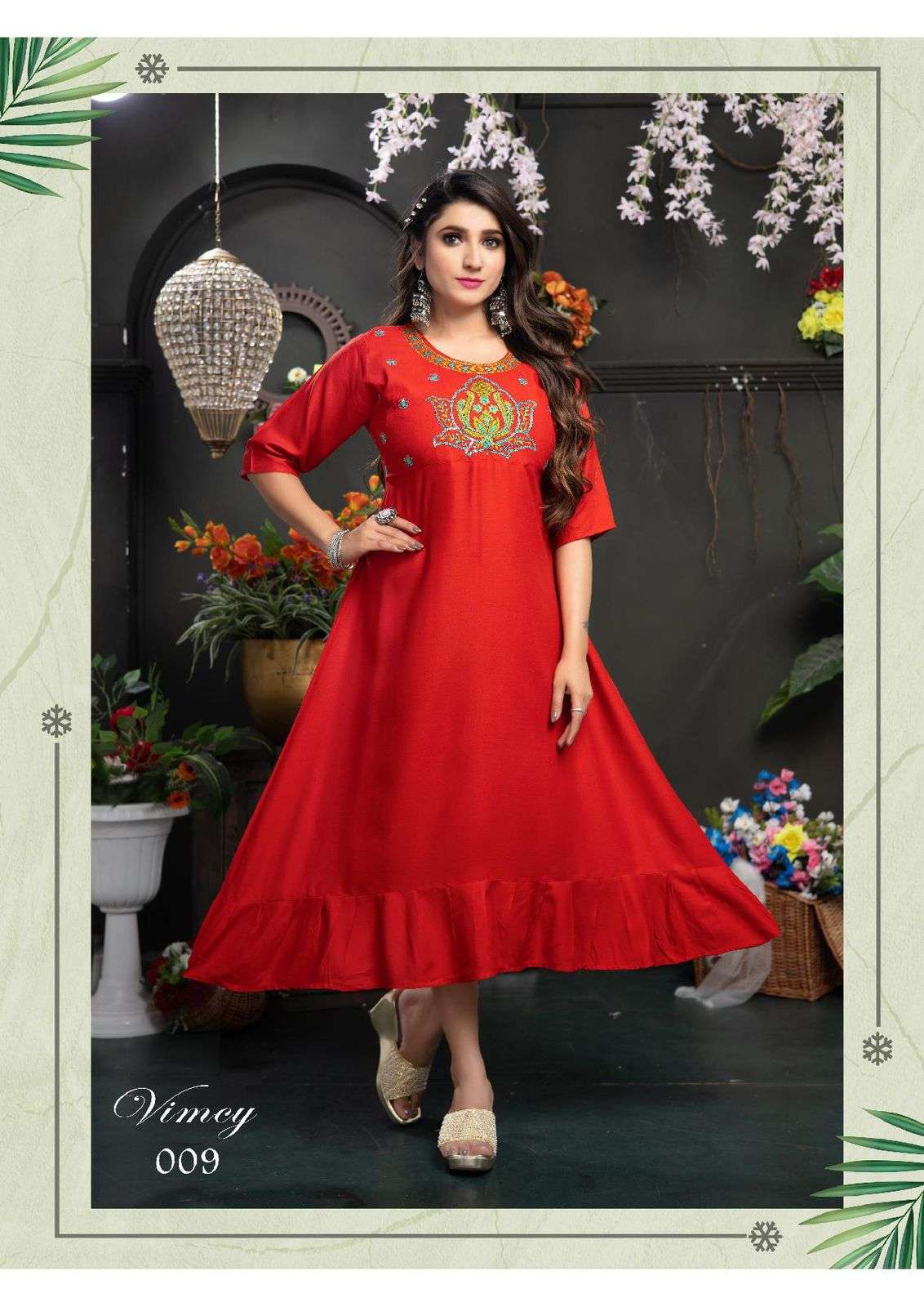 Trendy Vimcy Rayon Sequence Work Kurti Wholesale catalog