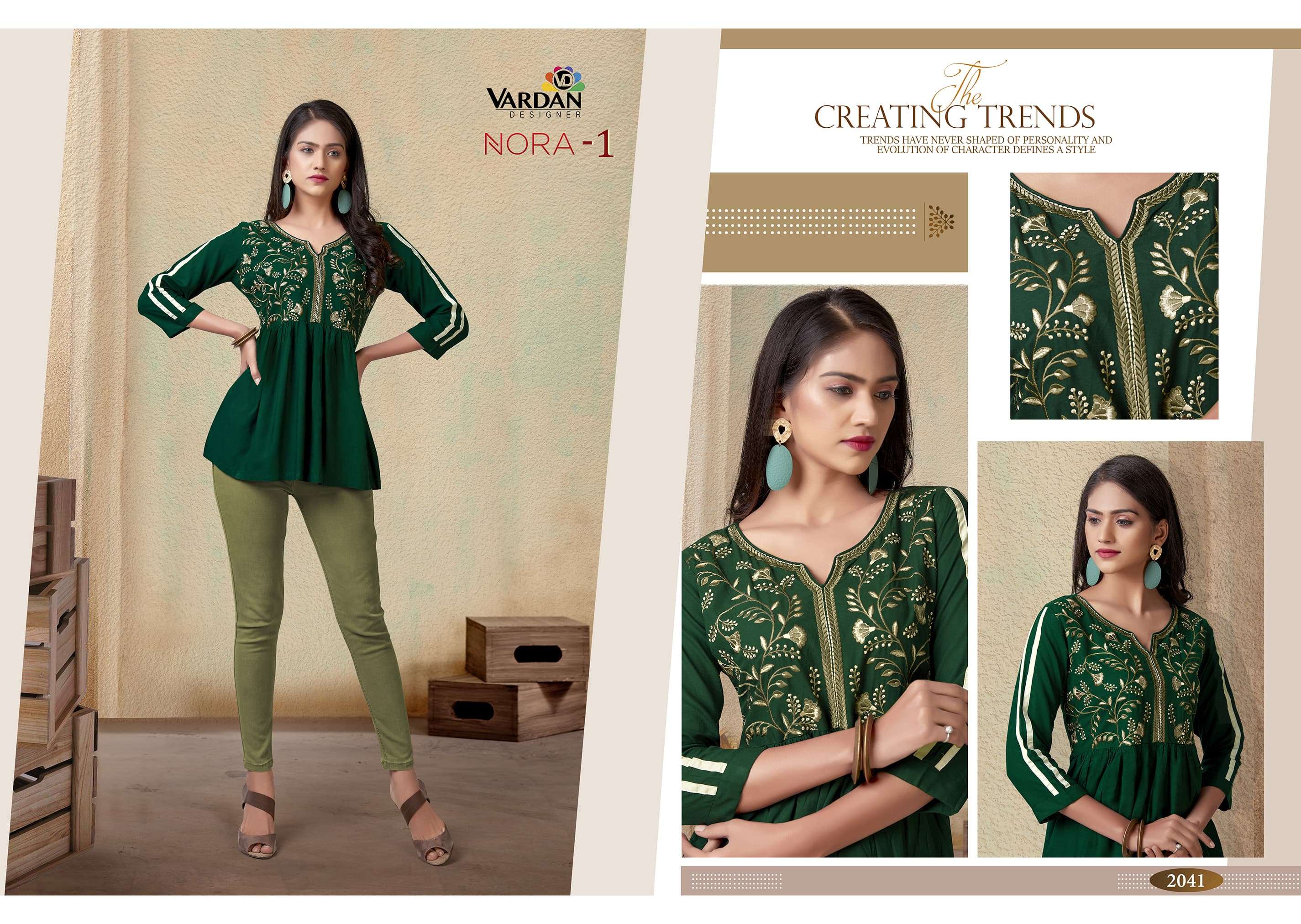Vardan Designer Nora- Vol-1 Kurti Wholesale catalog