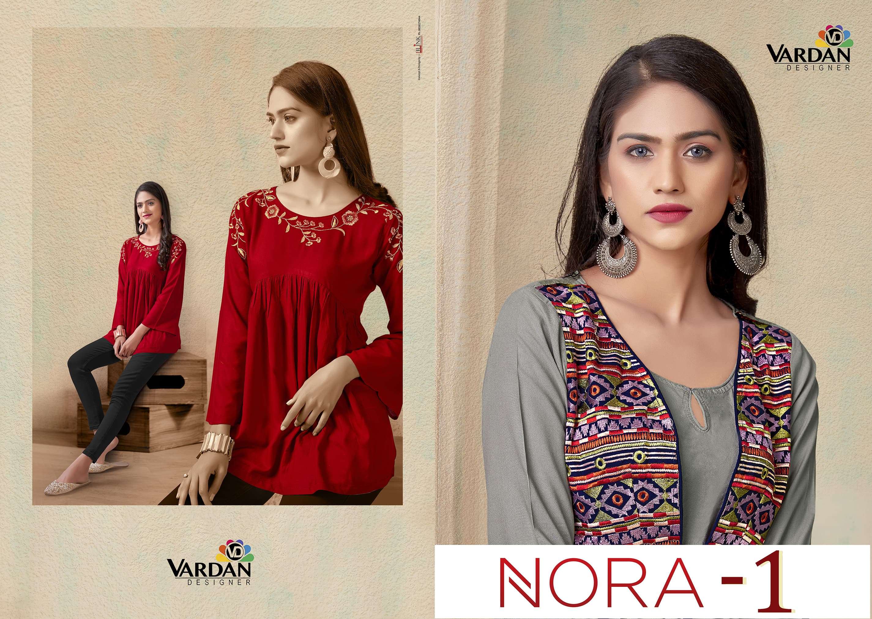 Vardan Designer Nora- Vol-1 Kurti Wholesale catalog