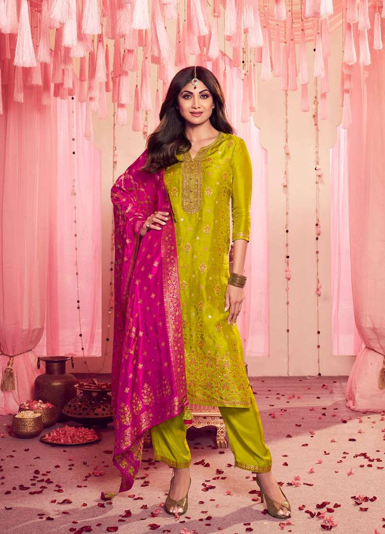 VATSAM  MEHNDI COLLECTION BY SHILPA Kurti Wholesale catalog