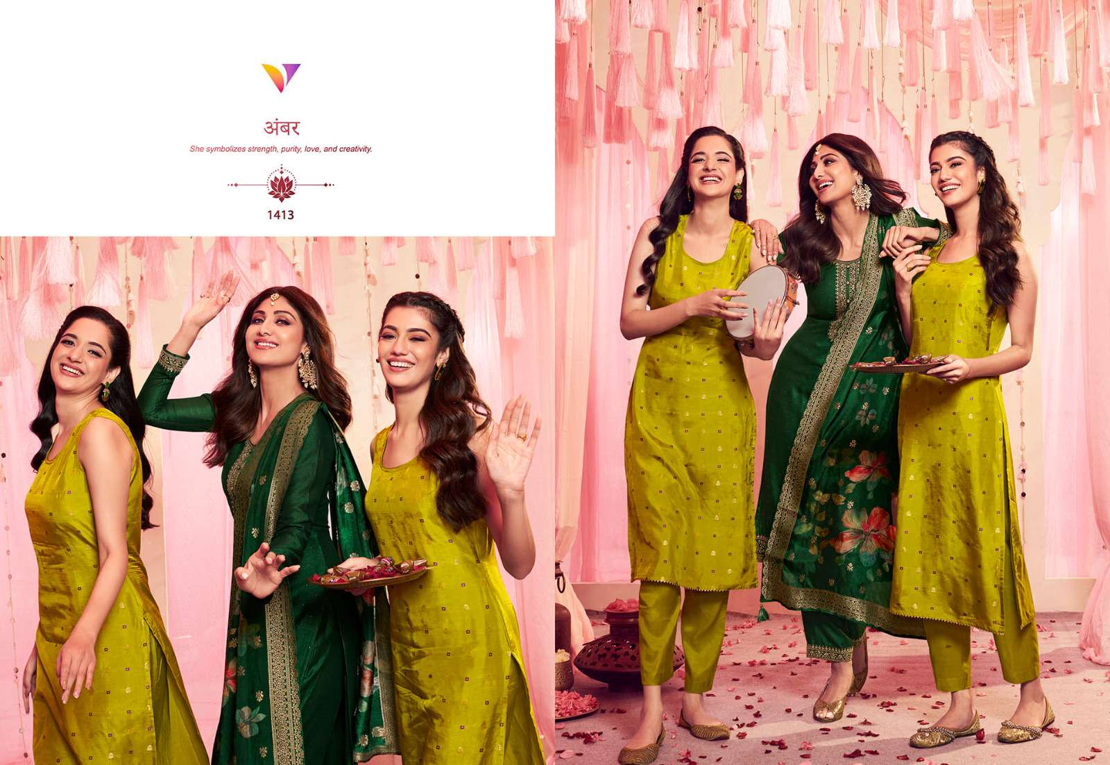 VATSAM  MEHNDI COLLECTION BY SHILPA Kurti Wholesale catalog