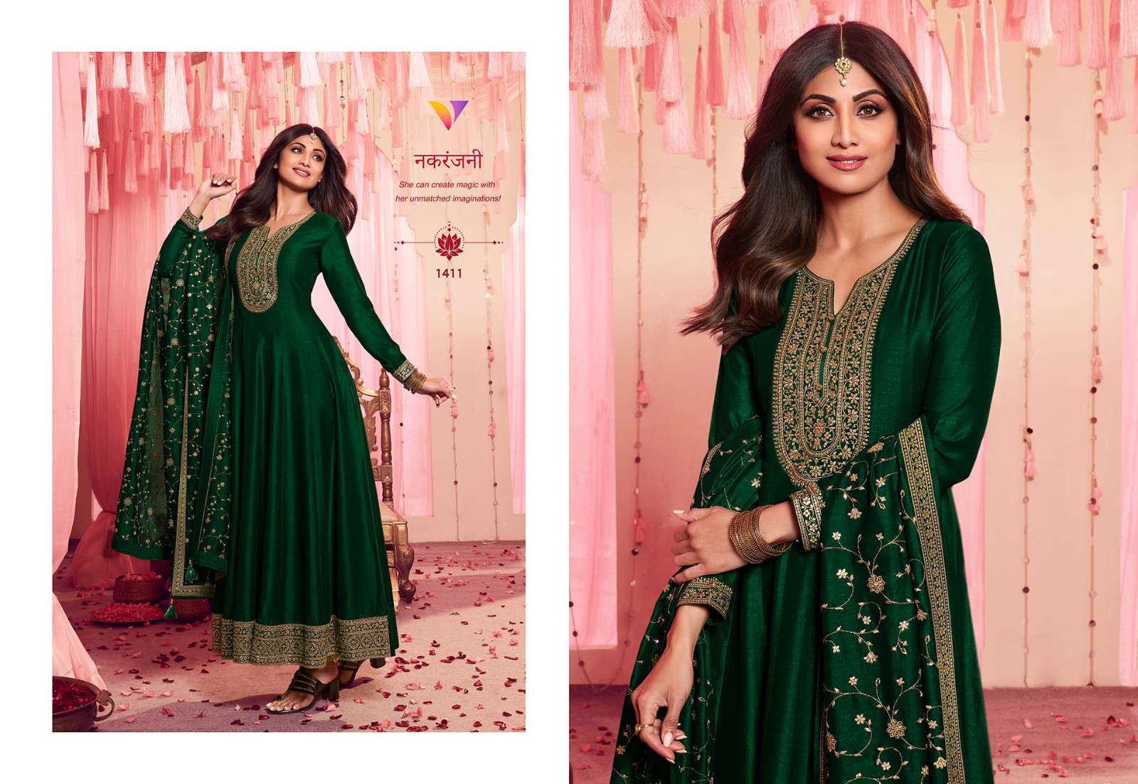VATSAM  MEHNDI COLLECTION BY SHILPA Kurti Wholesale catalog