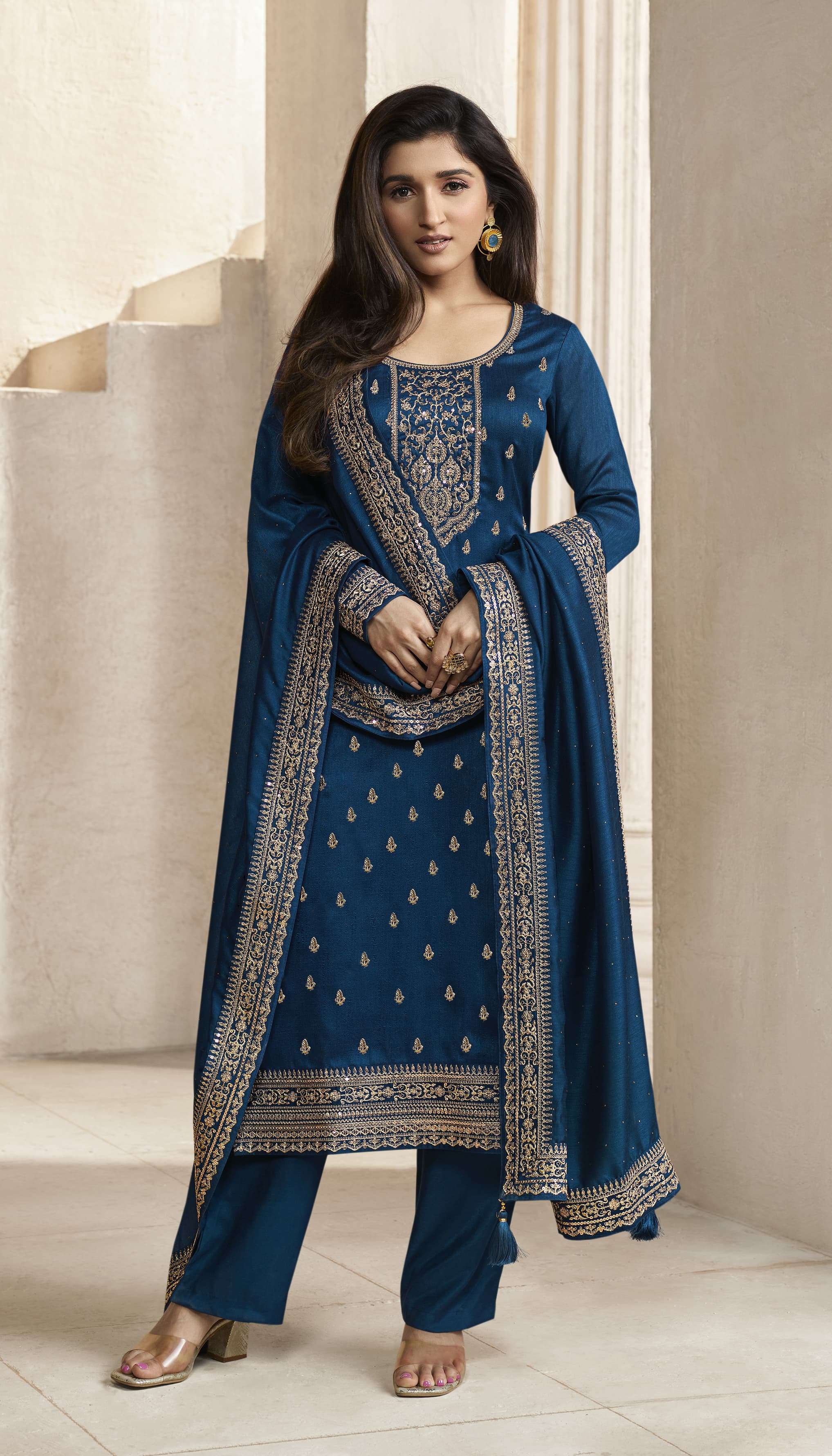 Vinay Kaseesh Aanchal Hitlist Silk Designer Salwar Kameez Wholesale catalog