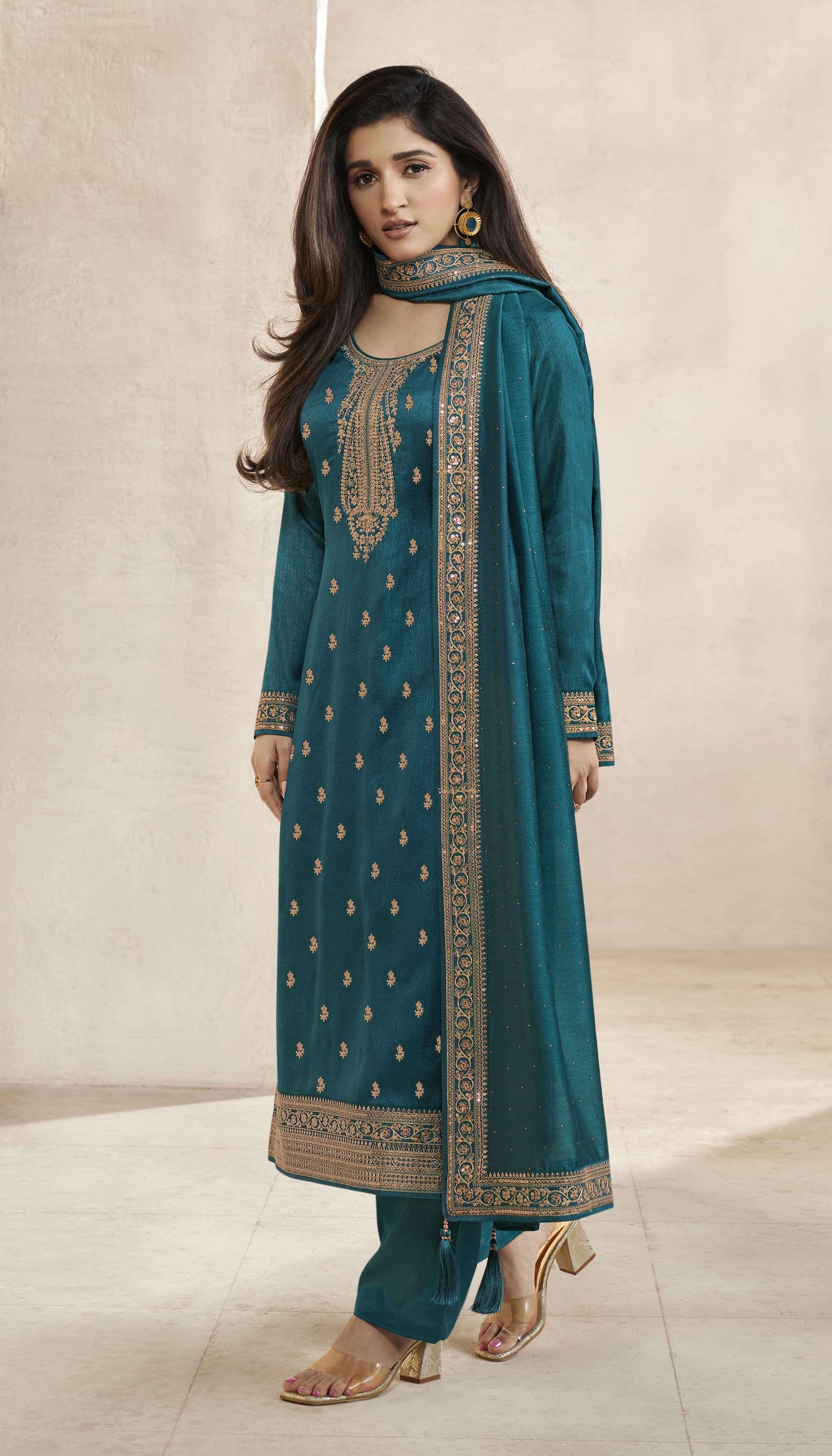 Vinay Kaseesh Aanchal Hitlist Silk Designer Salwar Kameez Wholesale catalog