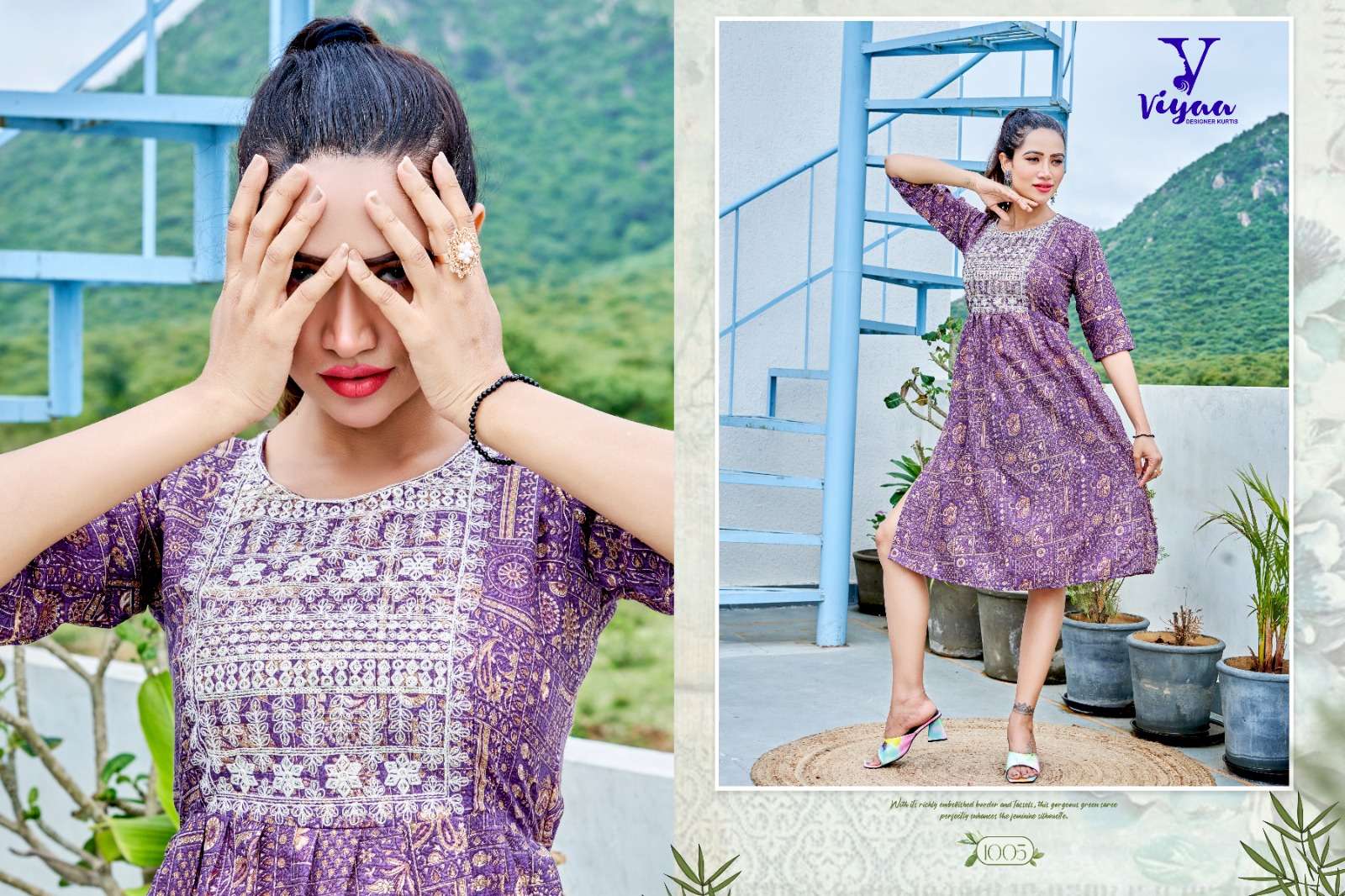 VIYAA DESIGNER MAIRA v5 Kurti Wholesale catalog