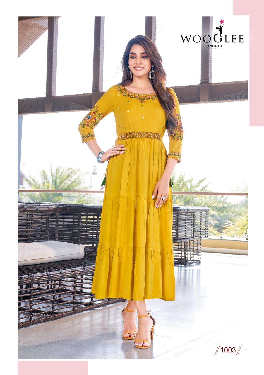 WOOGLEE NIRJA Kurti Wholesale catalog