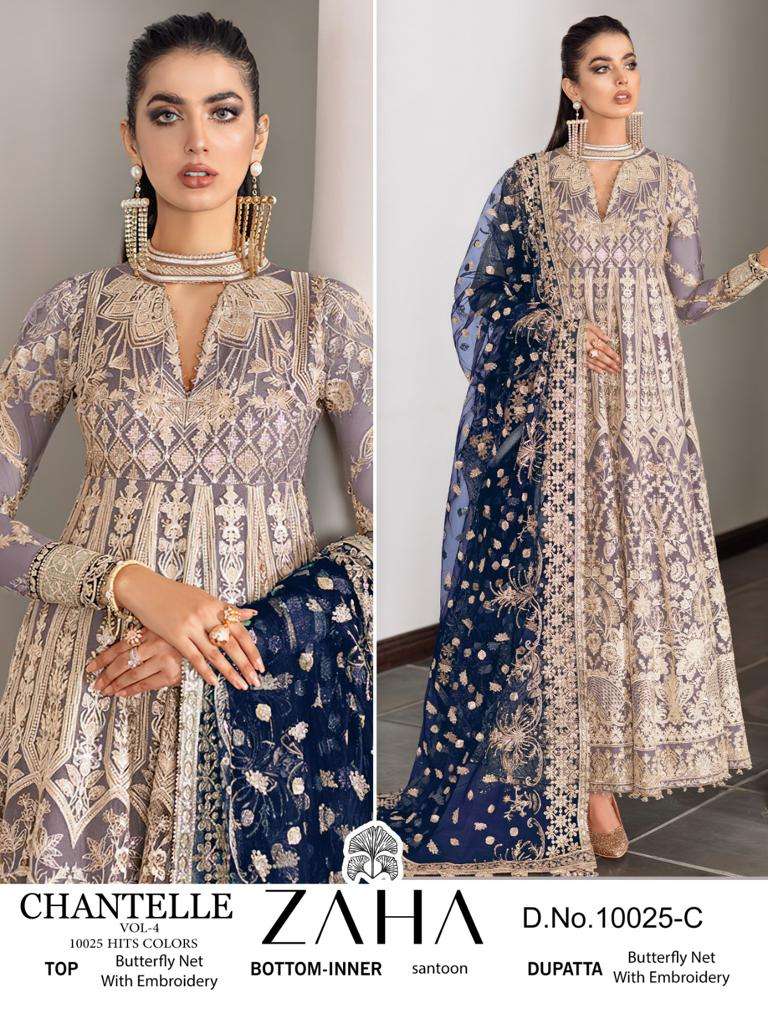 Zaha Chantelle 10025 Hits Colors Pakistani Salwar Kameez Wholesale catalog