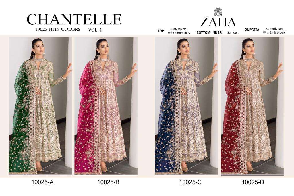 Zaha Chantelle 10025 Hits Colors Pakistani Salwar Kameez Wholesale catalog