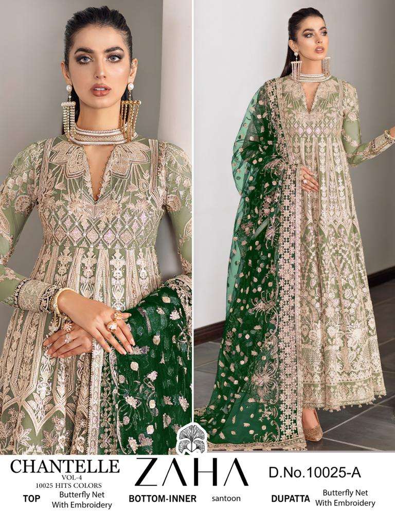 Zaha Chantelle 10025 Hits Colors Pakistani Salwar Kameez Wholesale catalog