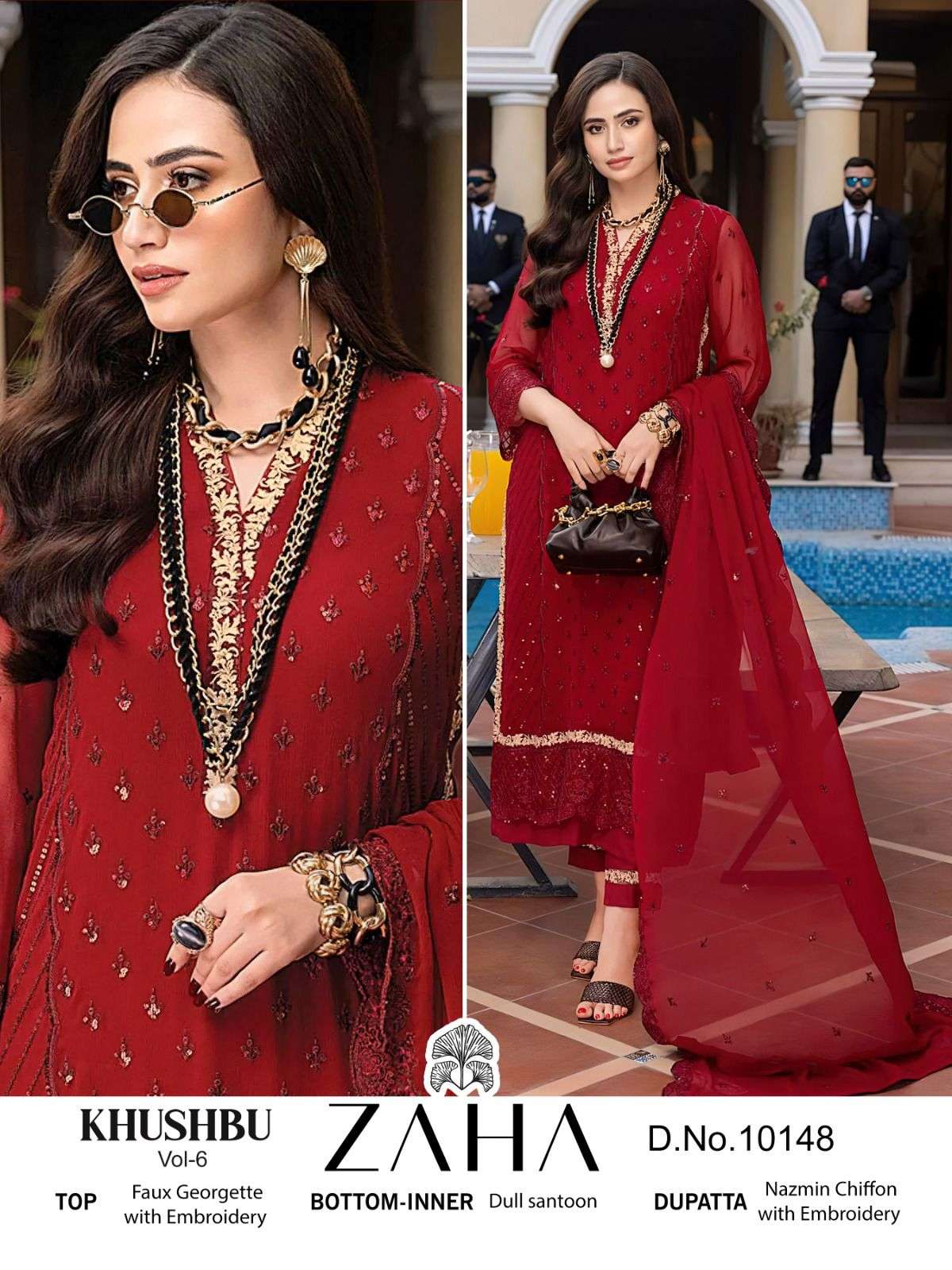 Zaha Khushbu Vol 6 Pakistani Designer Salwar Kameez Wholesale catalog