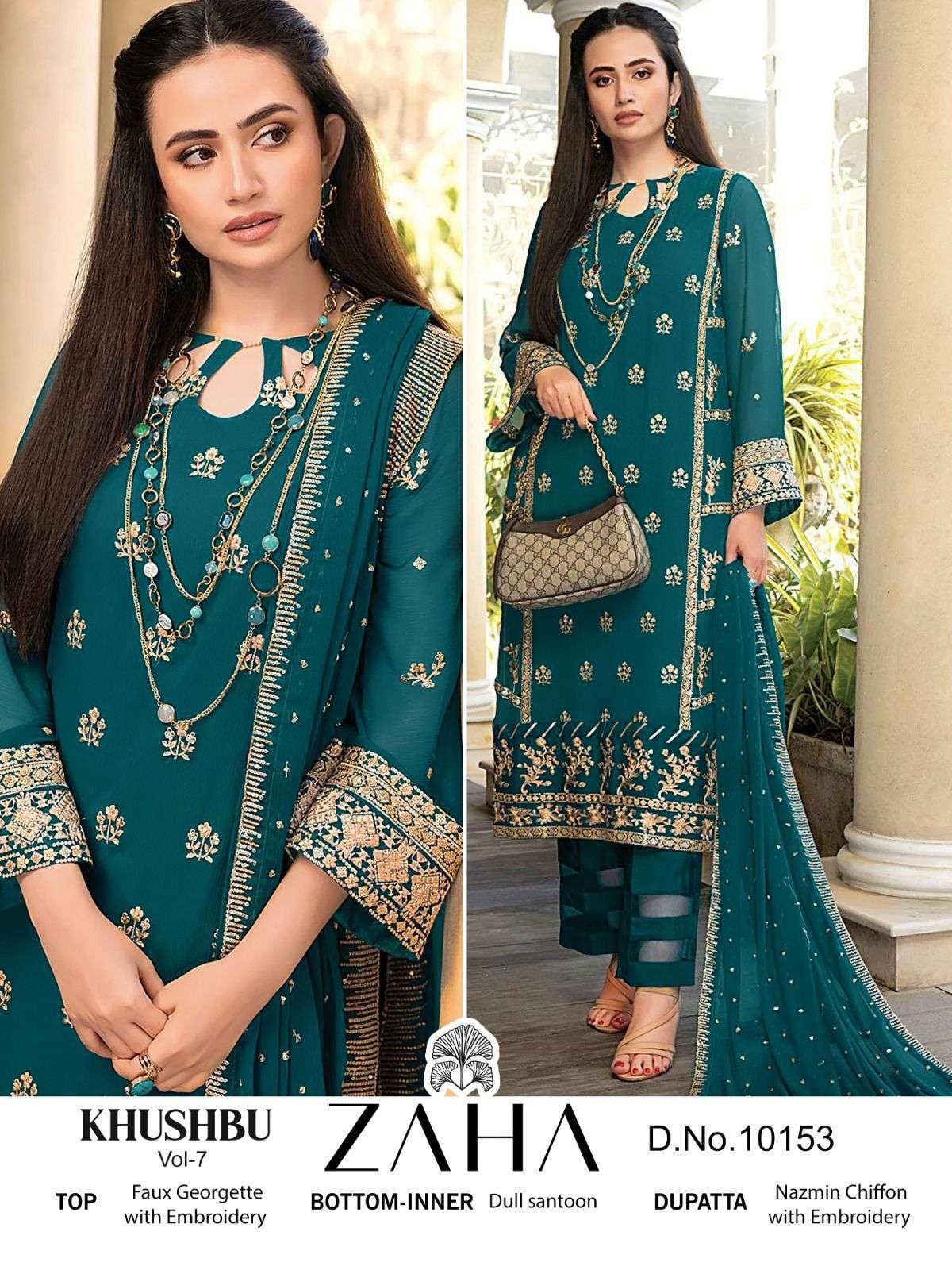 Zaha Khushbu Vol 7 Pakistani Salwar Kameez Wholesale catalog