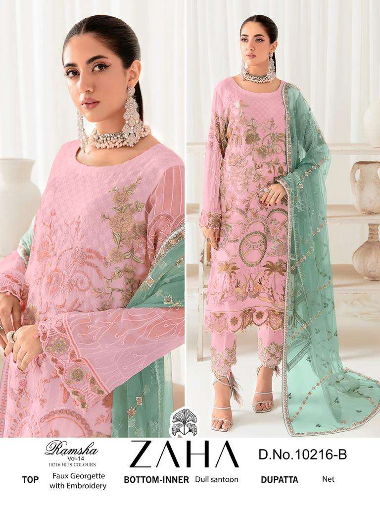 Zaha Ramsha Vol 4 Pakistani Embroidery Salwar Kameez Wholesale catalog