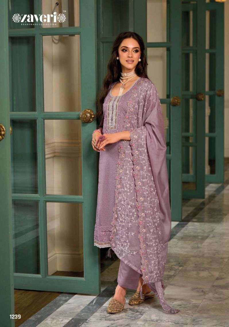 Zaveri JIL-MIL vol-2 organza with fancy embroidery Salwar Kameez Wholesale catalog
