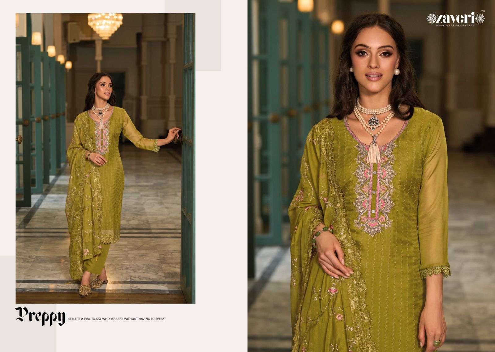 Zaveri JIL-MIL vol-2 organza with fancy embroidery Salwar Kameez Wholesale catalog