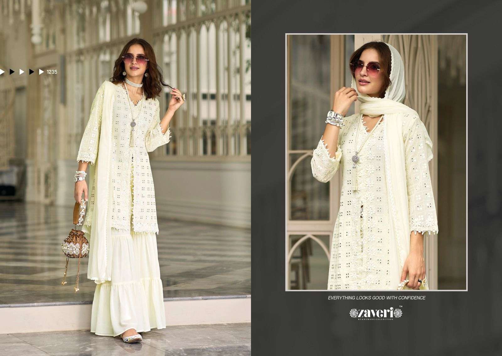 Zaveri presents BLACK - WHITE  vol-2 Salwar Kameez Wholesale catalog