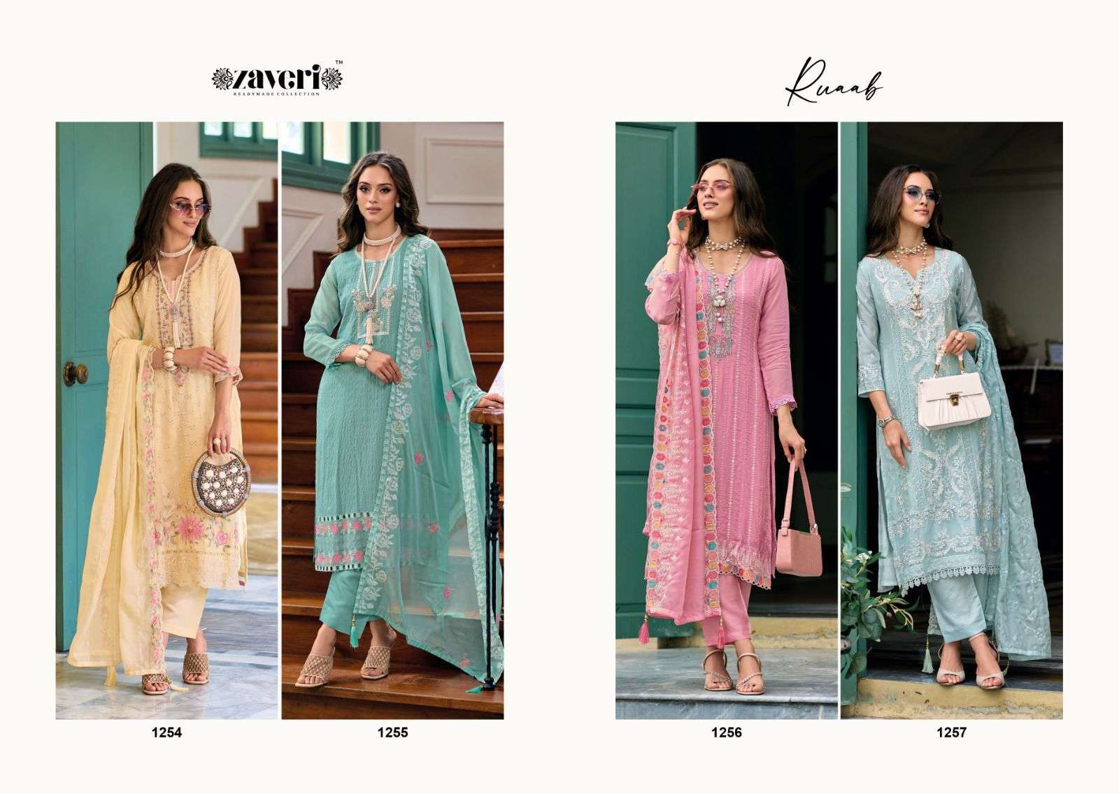 Zaveri Ruaab Soft Organza Designer Ready Made Wholesale catalog