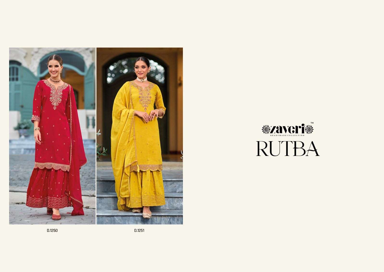 Zaveri Rutba Roman Silk Kurti Plazo With Dupatta Wholesale catalog