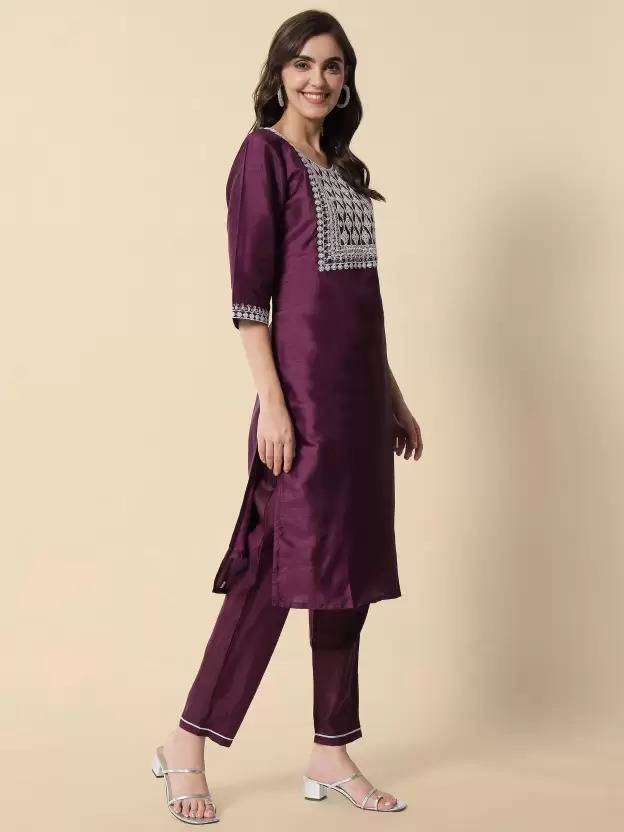 501 Wine Rayon Kurti With Bottom Dupatta Wholesale catalog