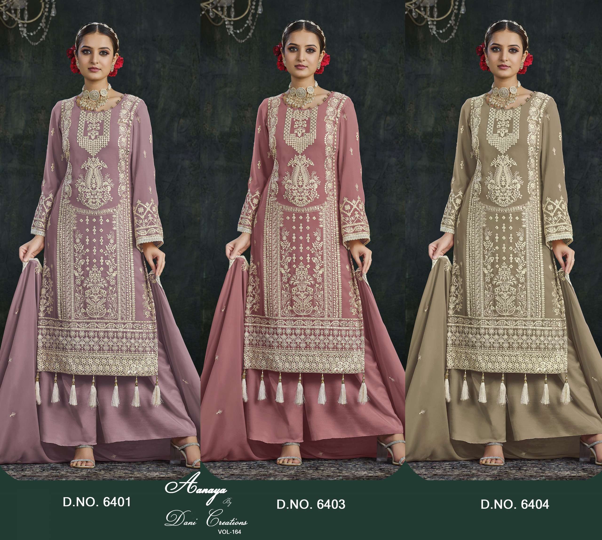 Aanaya Vol 164 Faux Georgette Designer Pakistani Suits Wholesale catalog