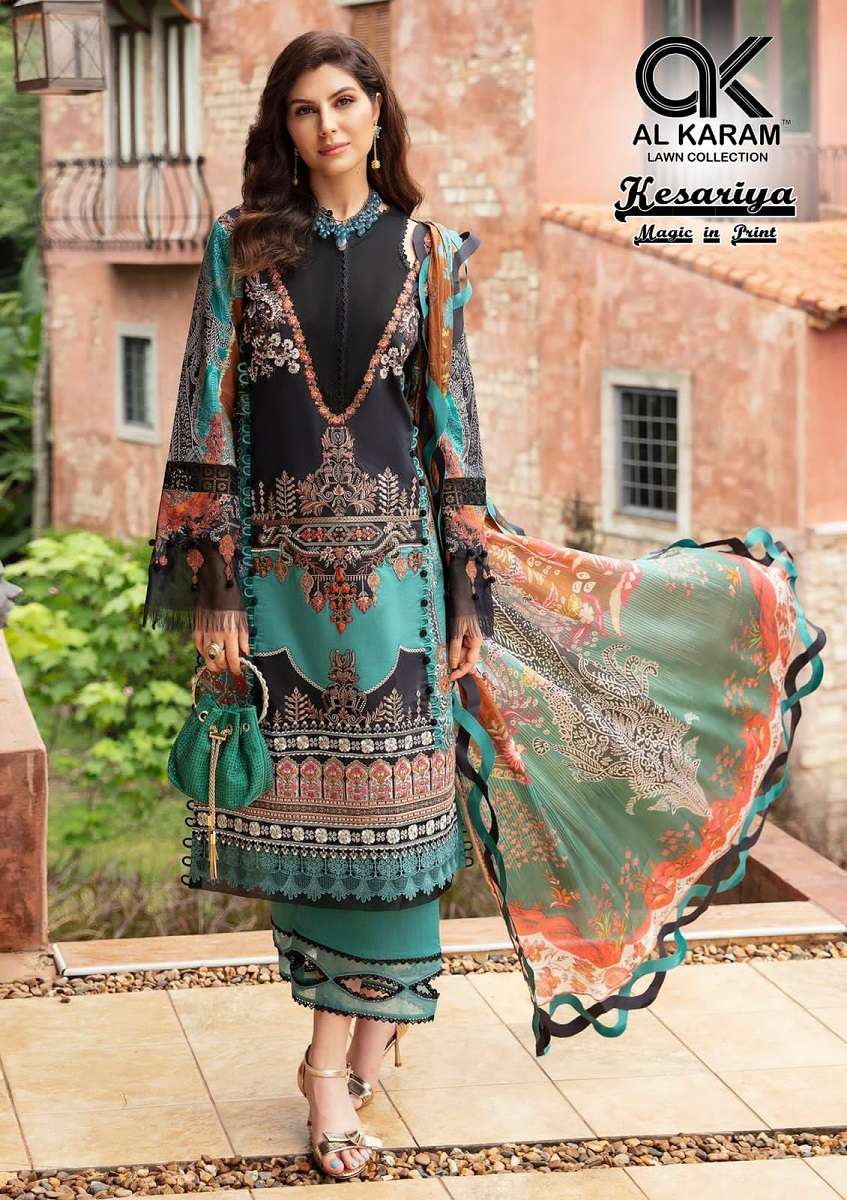 Al Karam Kesariya Vol-10 -Dress Material -Wholesale Catalog
