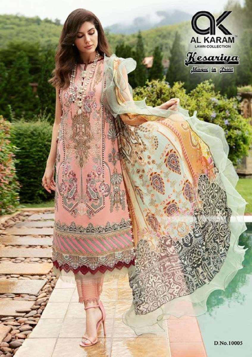 Al Karam Kesariya Vol-10 -Dress Material -Wholesale Catalog