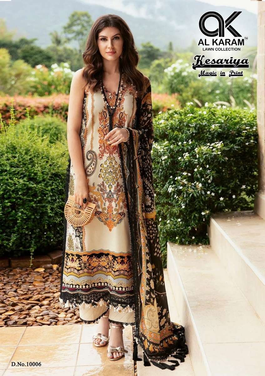 Al Karam Kesariya Vol-10 -Dress Material -Wholesale Catalog