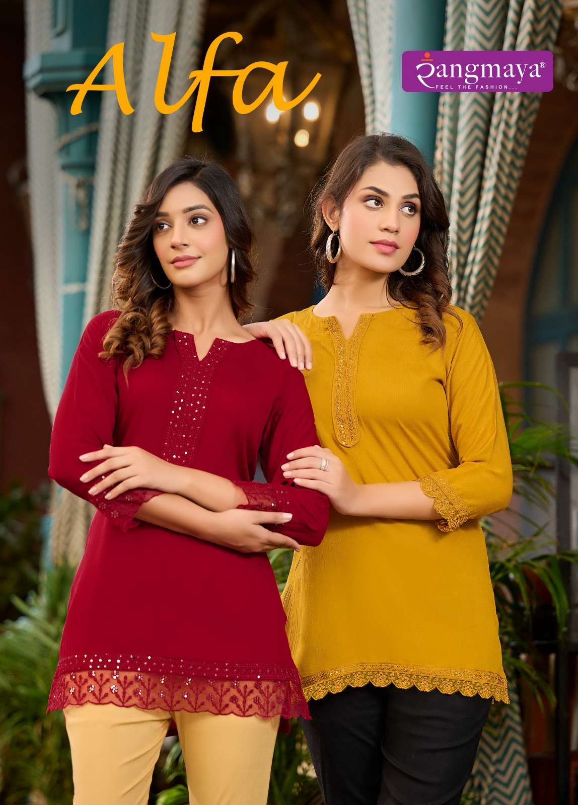 ALFA Rayon Rinkle Kurti Wholesale catalog