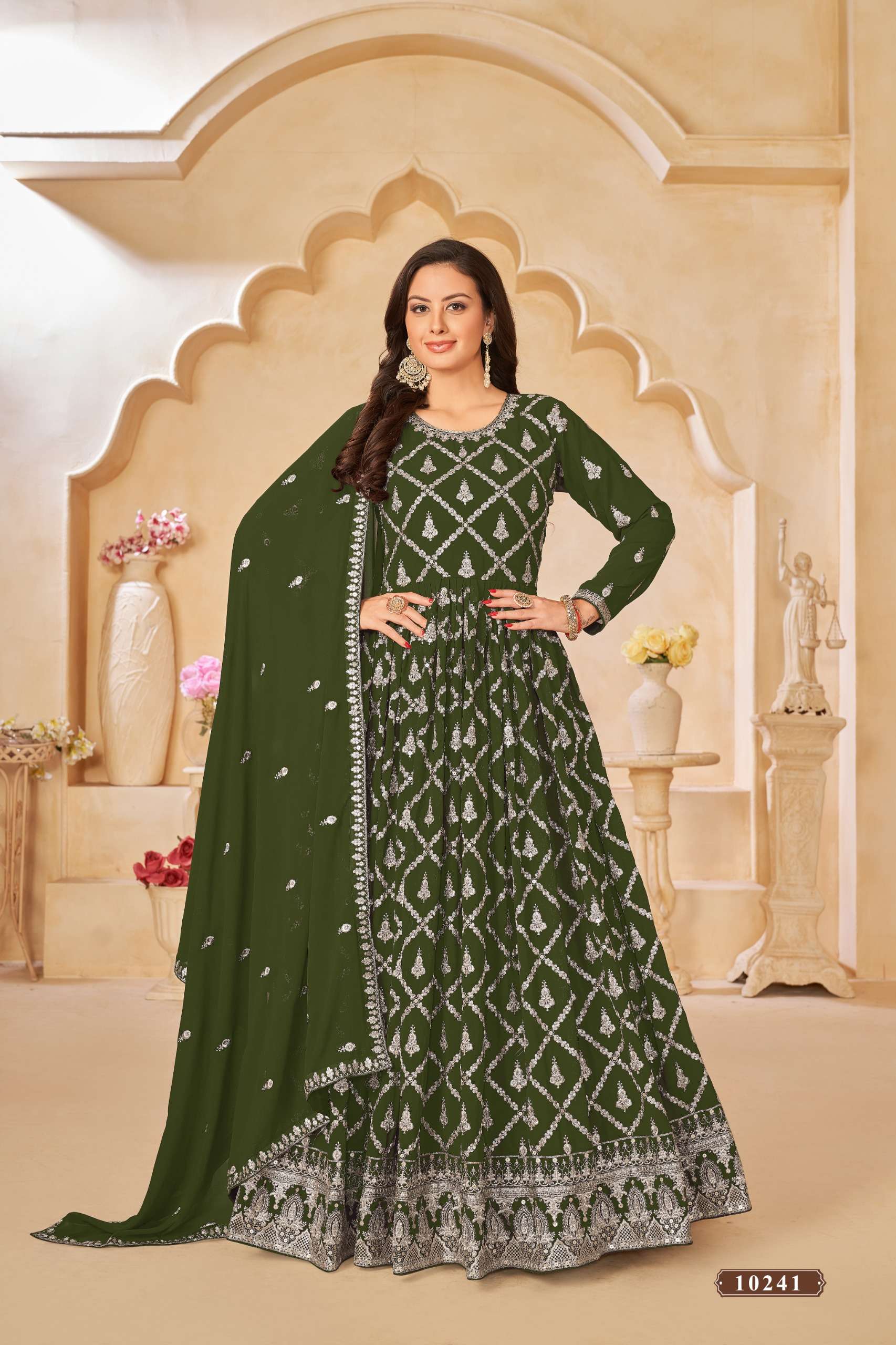 Anjubaa Vol 24 Faux Georgette Wedding Wear Salwar Suits Wholesale catalog