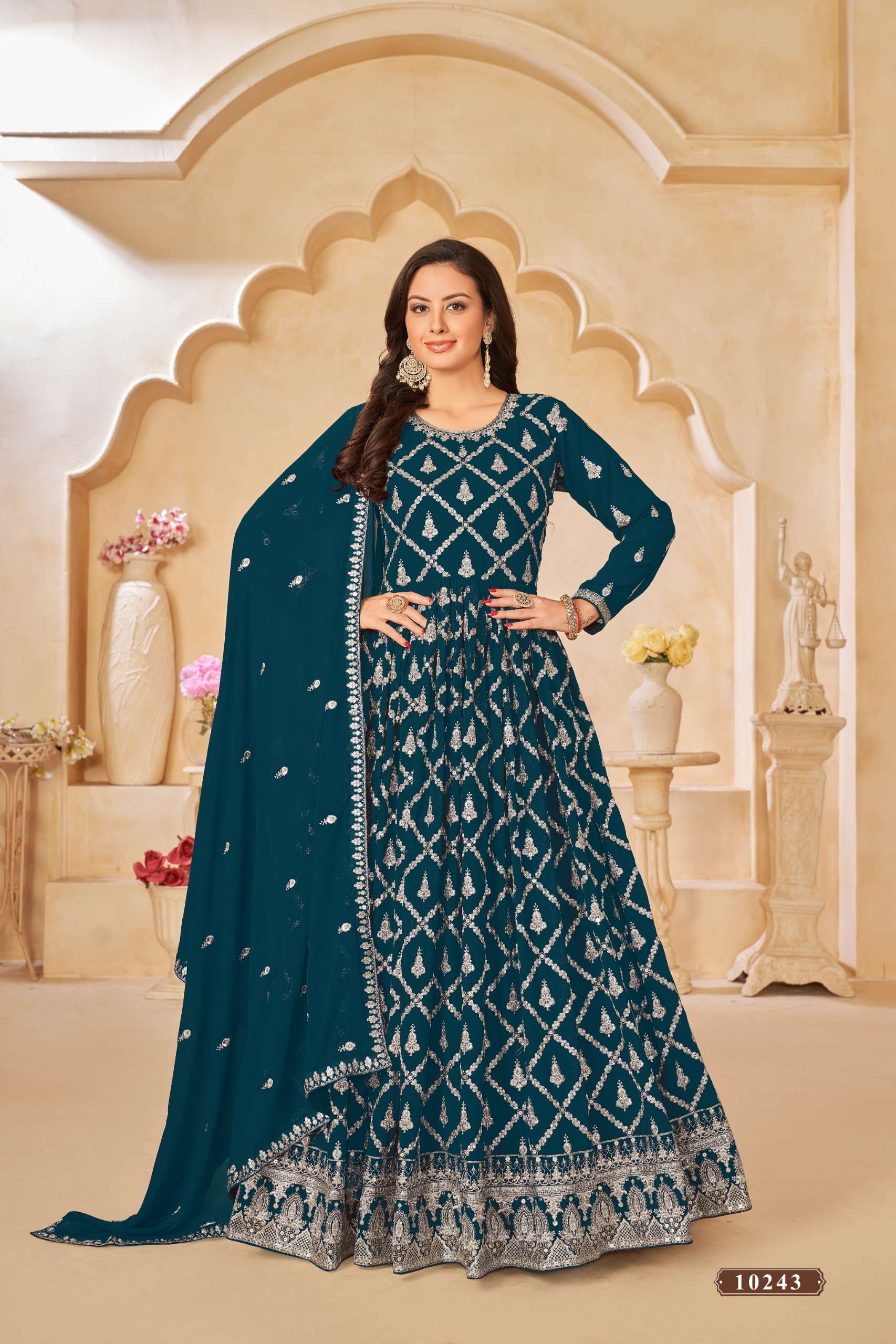 Anjubaa Vol 24 Faux Georgette Wedding Wear Salwar Suits Wholesale catalog