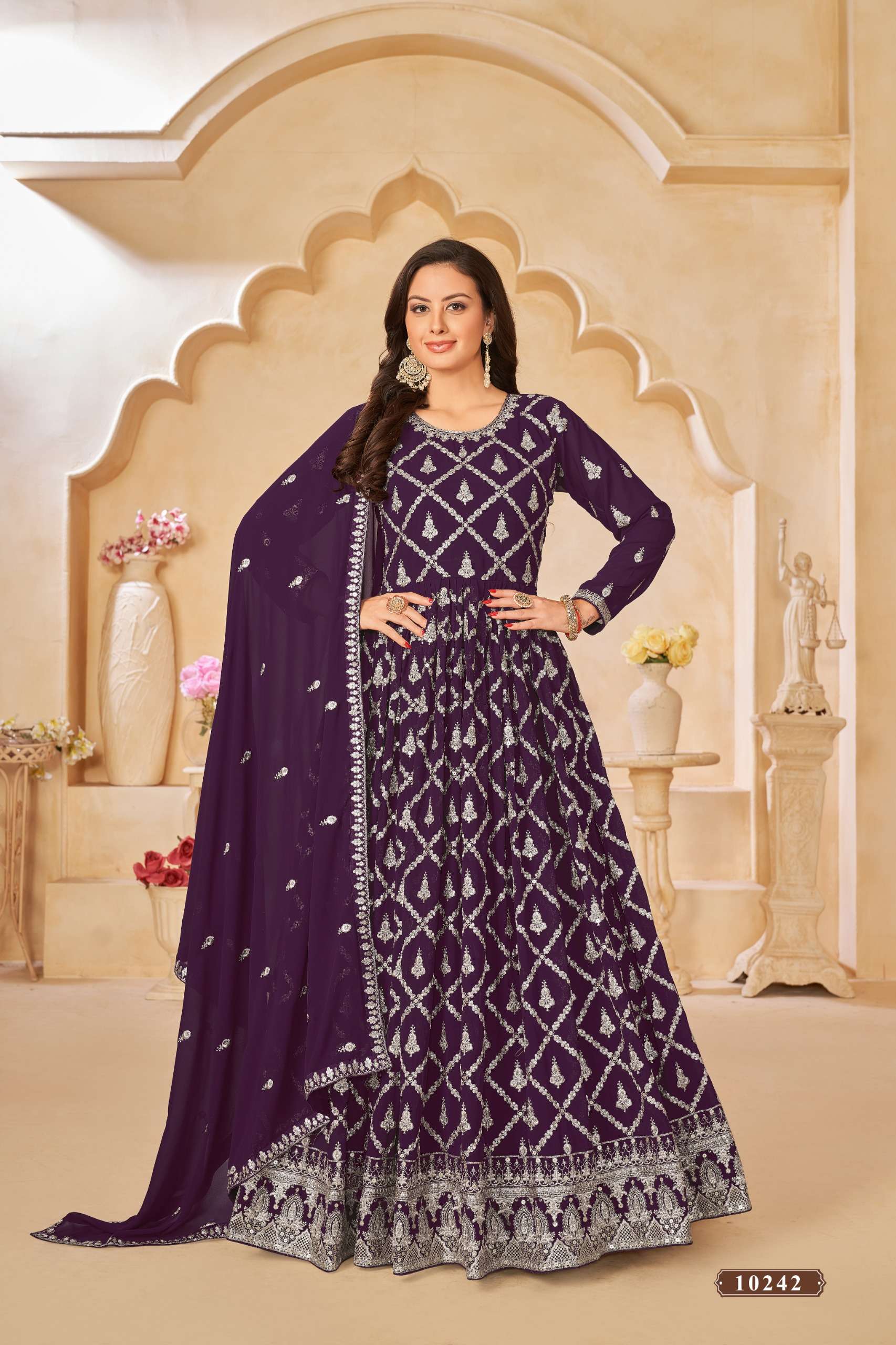 Anjubaa Vol 24 Faux Georgette Wedding Wear Salwar Suits Wholesale catalog
