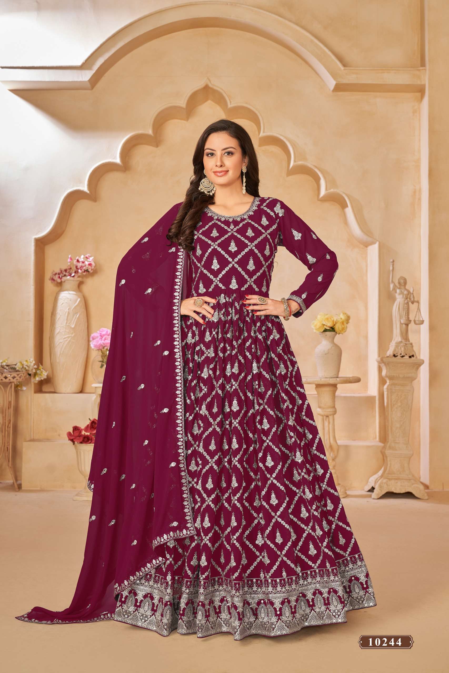 Anjubaa Vol 24 Faux Georgette Wedding Wear Salwar Suits Wholesale catalog