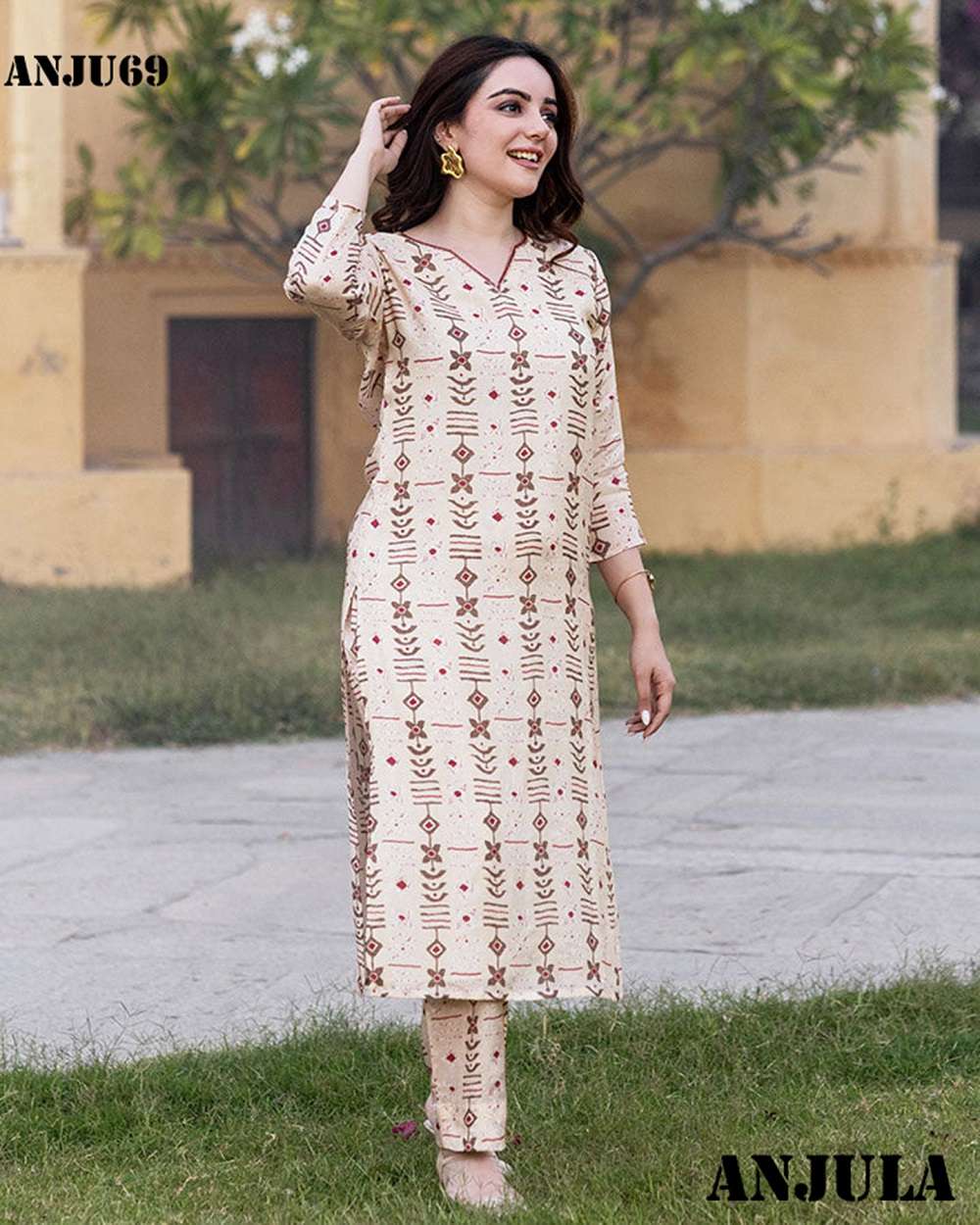 Anjula Vol 4 Casual Wear Kurti With Pant Wholesale catalog
