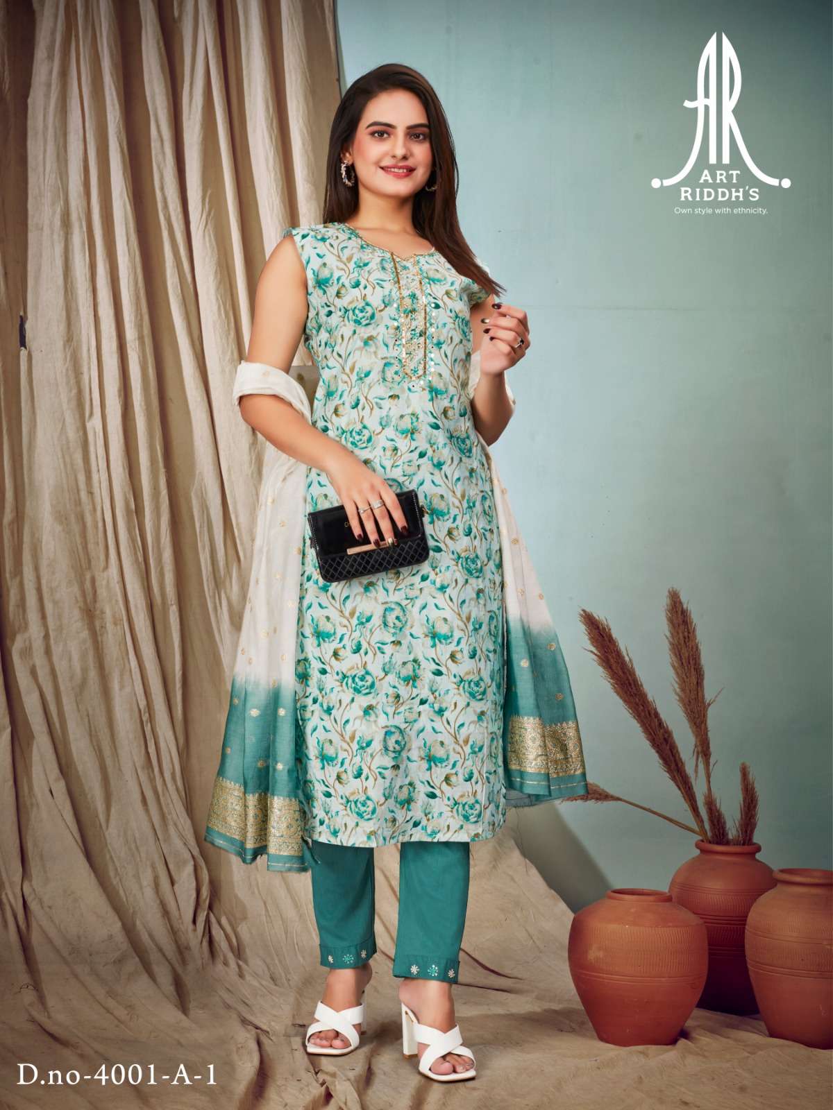 Art Ridh vol -1 MODAL CHANDARY HEAVY KHATLIWORK AND HAND WORK Kurti Wholesale catalog