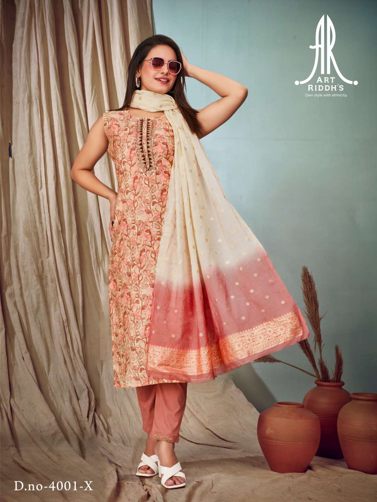 Art Ridh vol -3 MODAL CHANDARY HEAVY KHATLIWORK AND HAND WORK Kurti Wholesale catalog