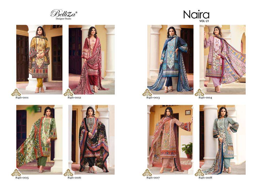 Belliza Naira Vol 21 Cotton Designer Dress Material Wholesale catalog