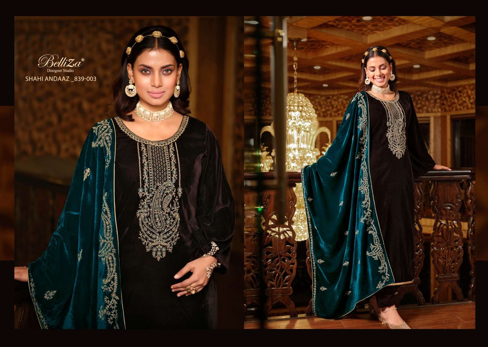 Belliza Shahi Andaaz Premium Valvet Dress Material Wholesale catalog