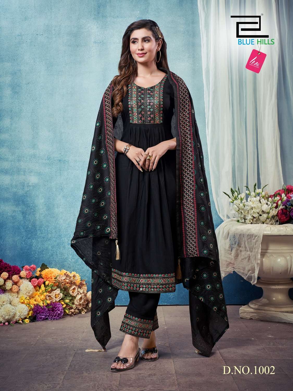 Blue Hills Dilbar Heavy Rayon Kurtis With Bottom Dupatta Wholesale catalog