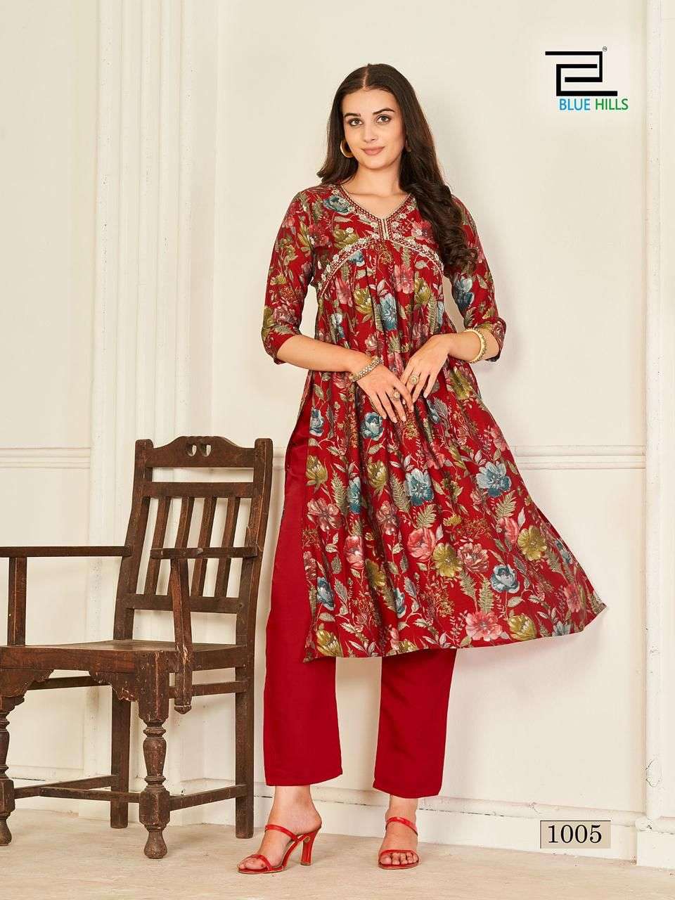 Blue Hills Suhana Modal Chanderi Kurti With Bottom Wholesale catalog