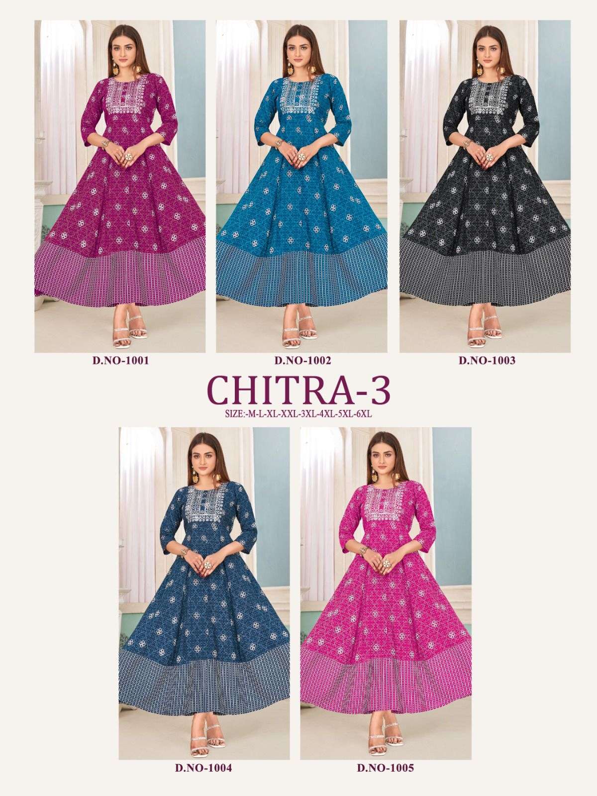 CHITRA-3 HEAVY RAYON GOLD PRINT Kurti Wholesale catalog