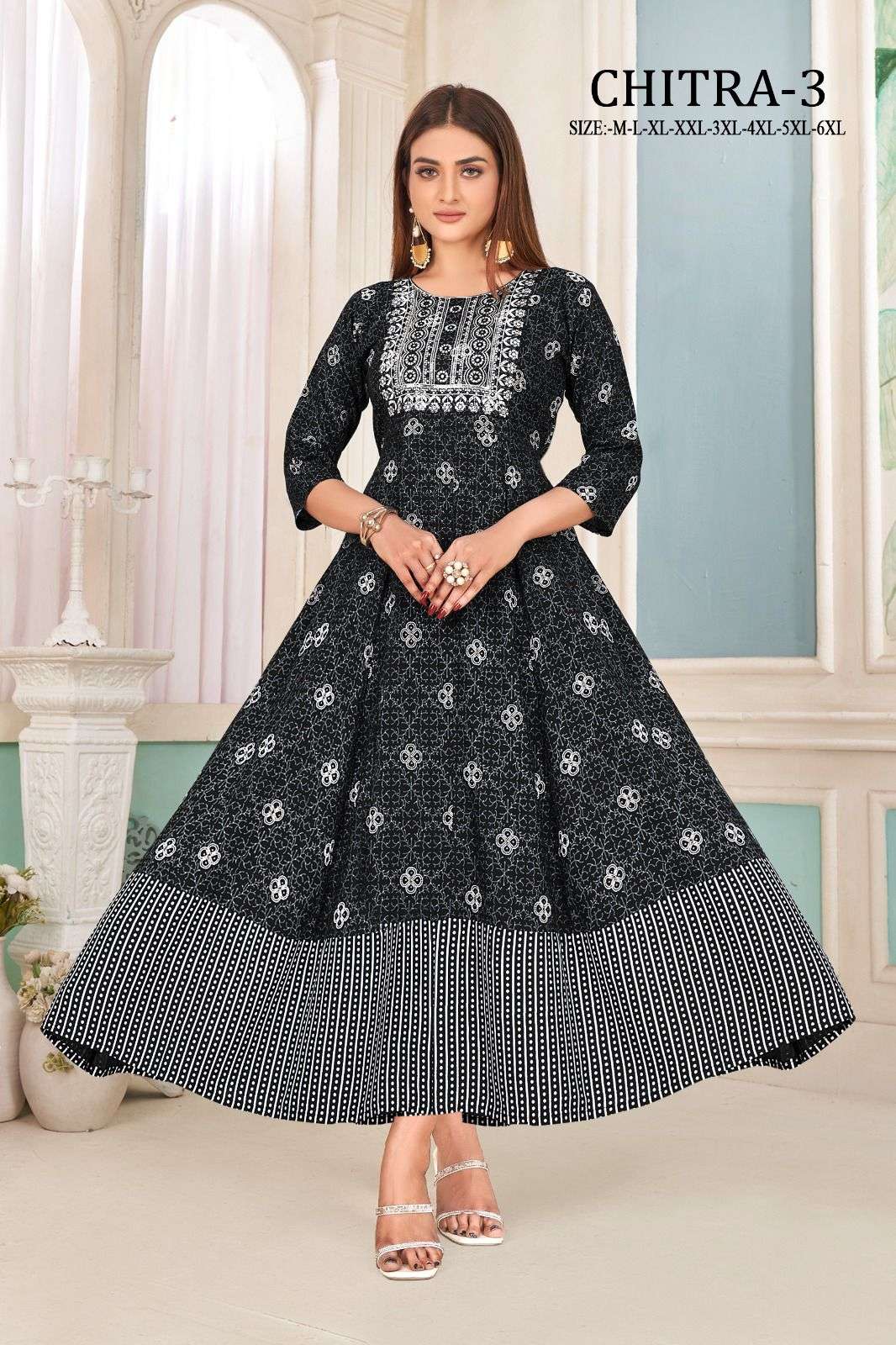 CHITRA-3 HEAVY RAYON GOLD PRINT Kurti Wholesale catalog
