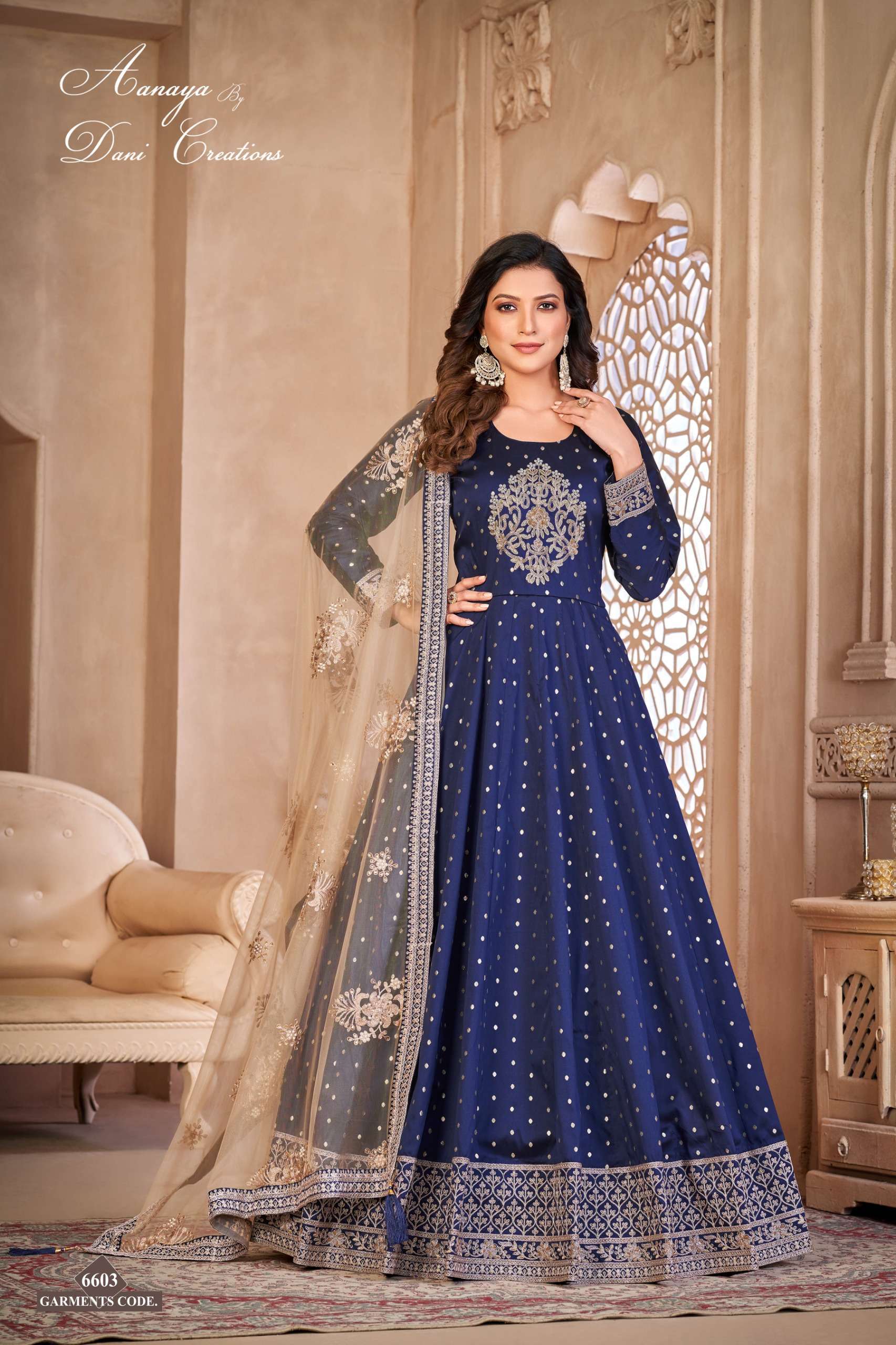 Dani Aanaya Vol 166 Tafeta Butti Innovative Look Indo Wholesale catalog