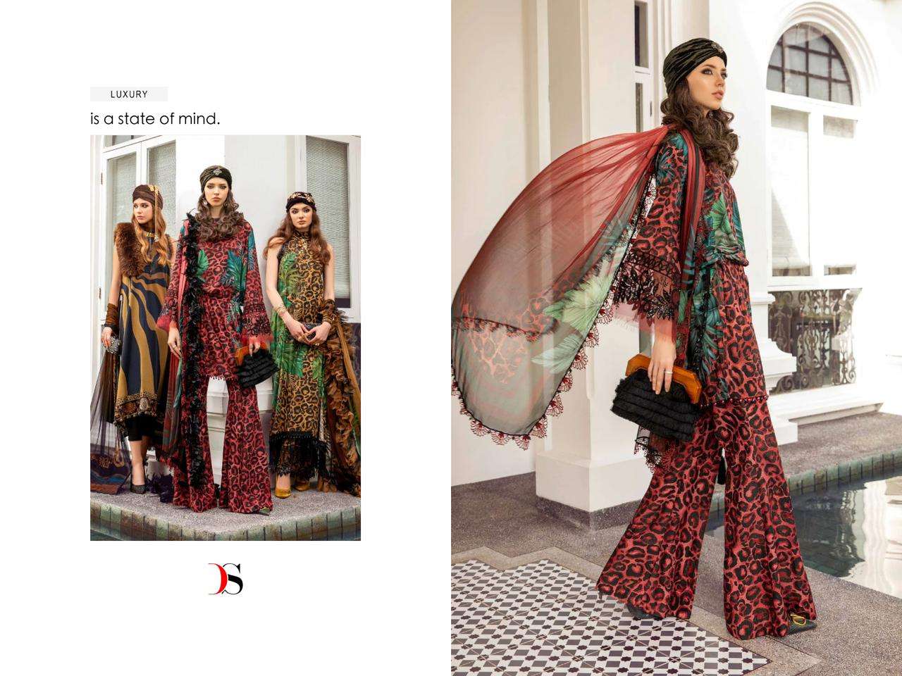 Deepsy Mariya B Mprint 5 Chiffon Dupatta Pakistani Suits Wholesale catalog