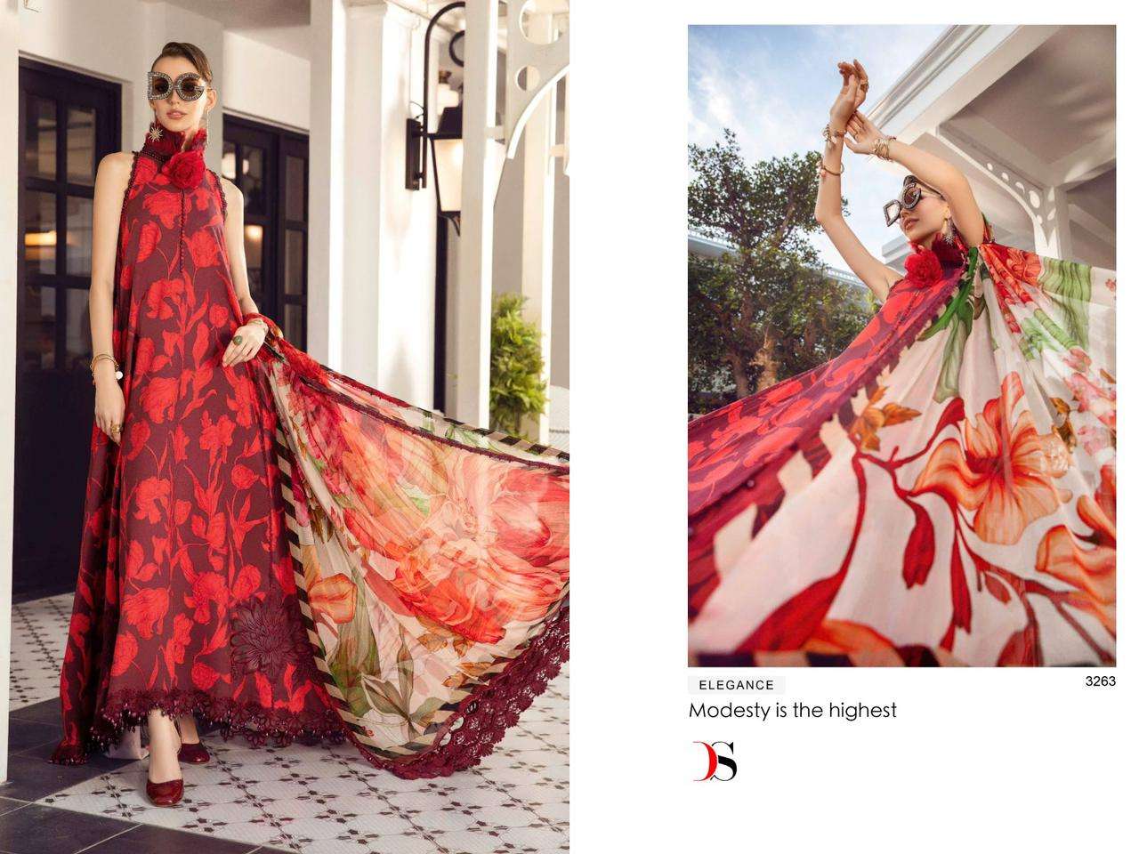 Deepsy Mariya B Mprint 5 Chiffon Dupatta Pakistani Suits Wholesale catalog